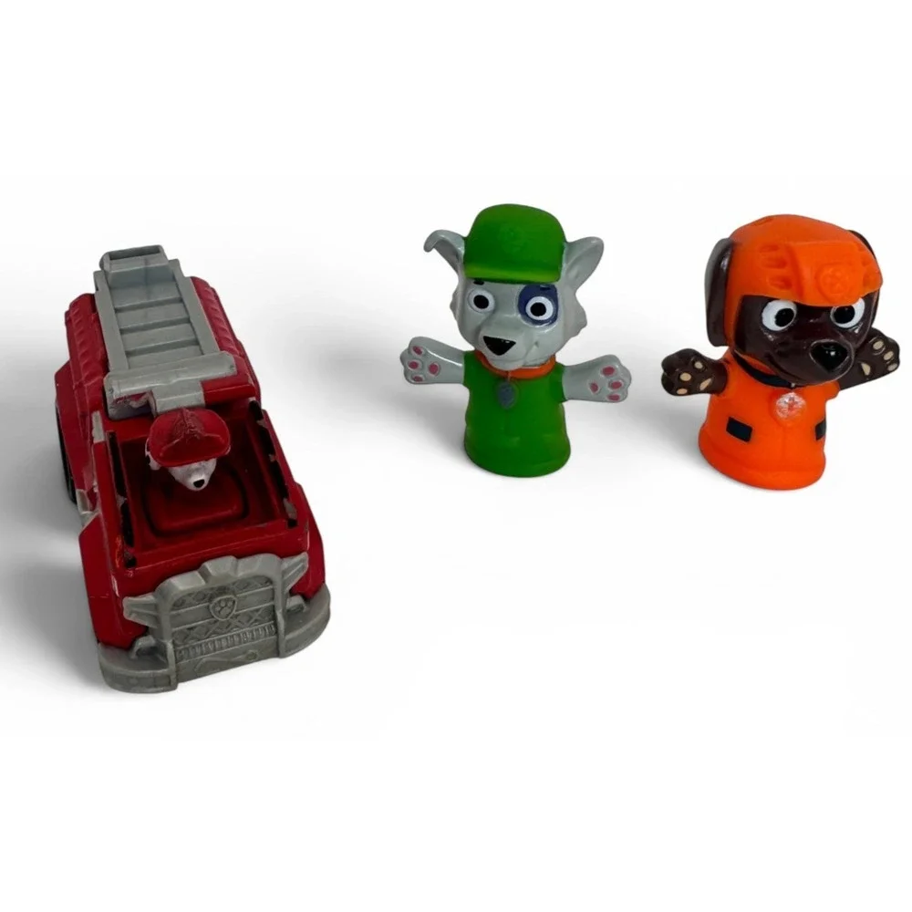 Paw Patrol Marshall True Metal Fire Truck Ginsey Finger Puppets Rocky Zuma Skye